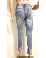 Blue Monkey LUNA 30017  Jeans Cropped Skinny Stickerei