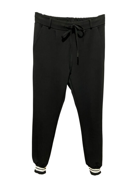 ESVIVID - Sportliche Damen Hose schwarz Bündchen  Modell: 7344